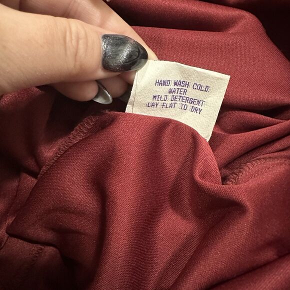 Y2K Goth Women’s Small Red Velvet Rose Floral Dress Square Neck Bodycon Romantic - Picture 12 of 12